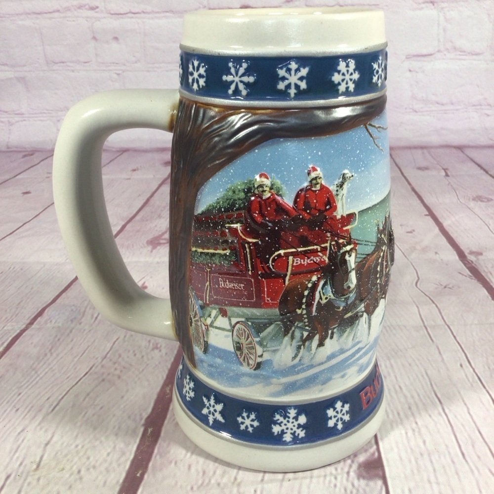 Vintage Budweiser 1995 Lighting The Way Holiday Stein with COA and Box - Picture 4 of 12